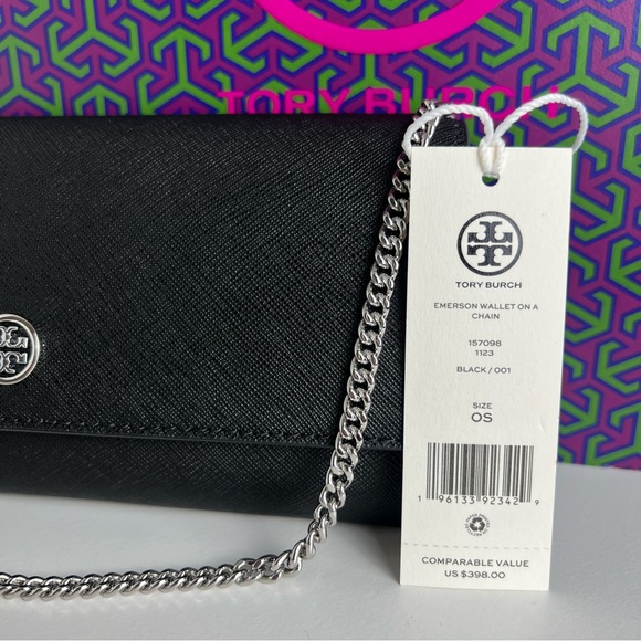 NWT Tory Burch Emerson Wallet On A Chain - Picture 6 of 14